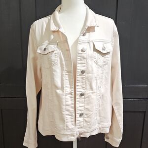 Buffalo David Bitton Pale Pink Denim Jacket - Button Front